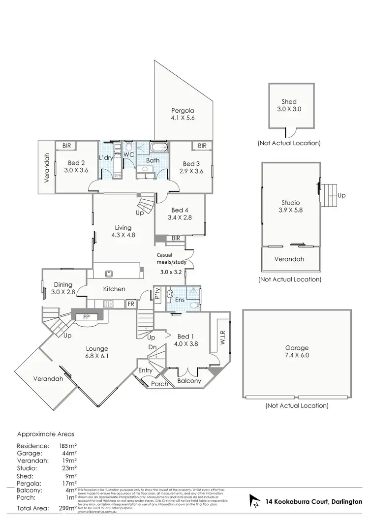 Floorplan of Homely house listing, 14 Kookaburra Place, Darlington WA 6070
