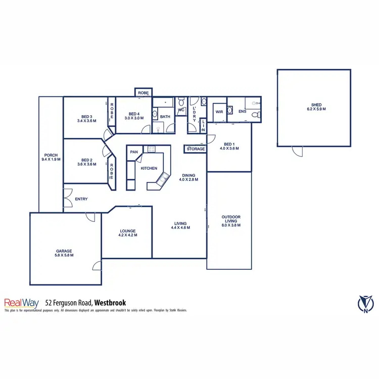 Floorplan of Homely house listing, 52 Ferguson Road, Westbrook QLD 4350