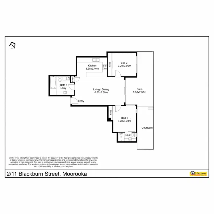 Floorplan of Homely unit listing, 2/11 Blackburn Street, Moorooka QLD 4105