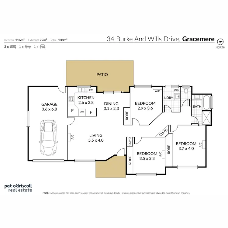 Floorplan of Homely house listing, 34 Burke And Wills Drive, Gracemere QLD 4702