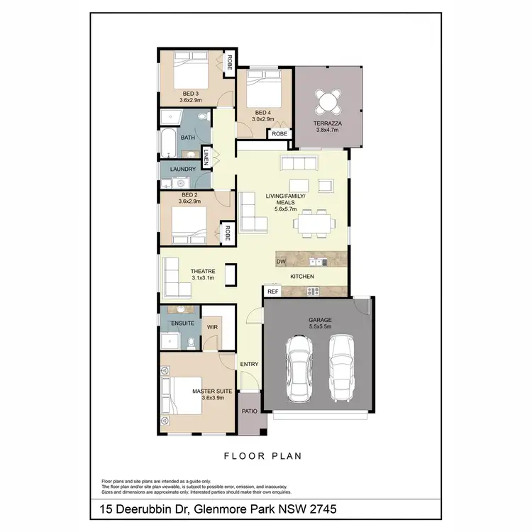 Floorplan of Homely house listing, 15 Deerubbin Drive, Glenmore Park NSW 2745