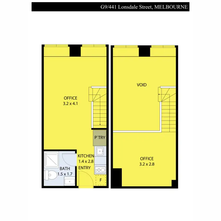 Floorplan of Homely apartment listing, G9/441 Lonsdale Street, Melbourne VIC 3000