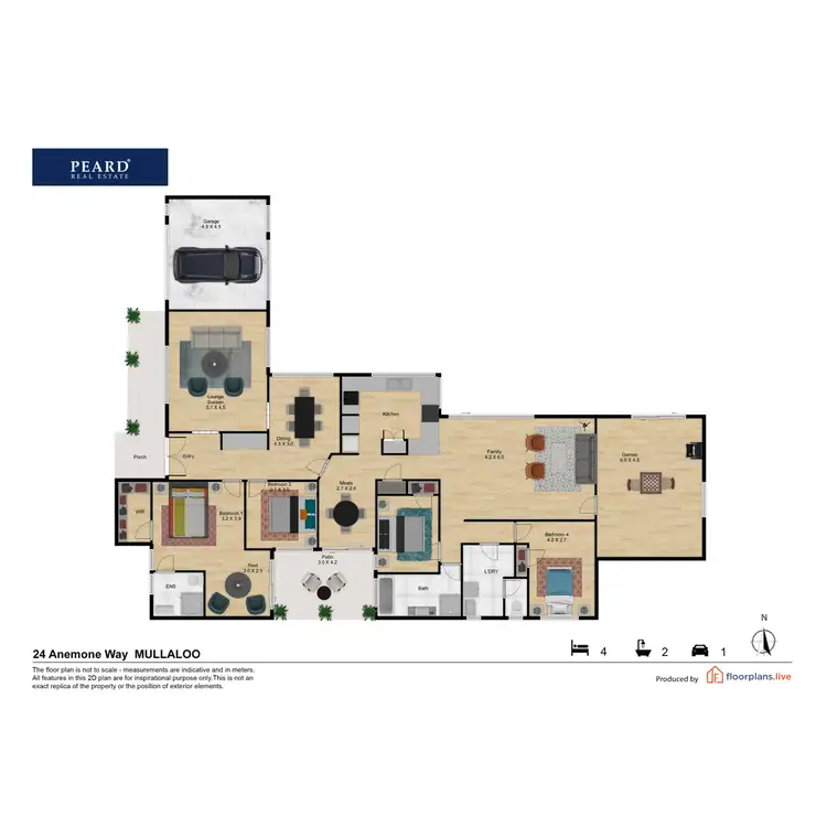 Floorplan of Homely house listing, 24 Anemone Way, Mullaloo WA 6027
