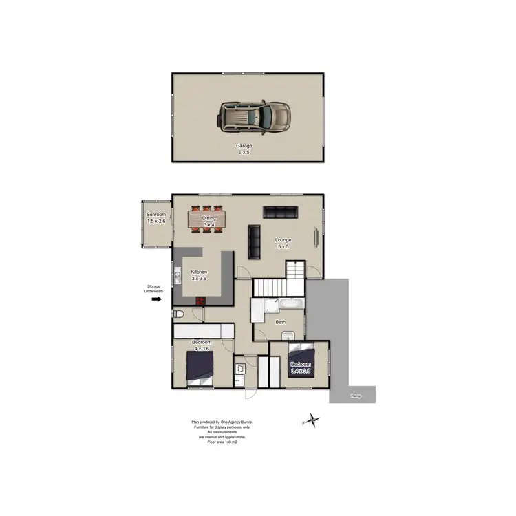 Floorplan of Homely unit listing, 3/9 Fleming Court, Burnie TAS 7320