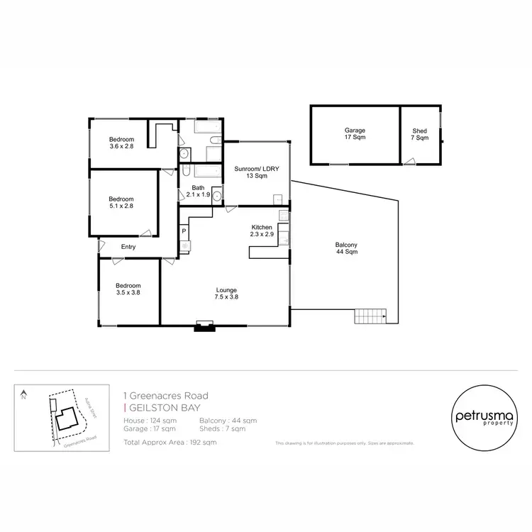 Floorplan of Homely house listing, 1 Greenacres Road, Geilston Bay TAS 7015