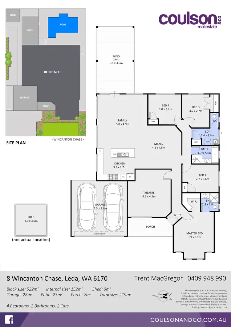 Floorplan of Homely house listing, 8 Wincanton Chase, Leda WA 6170