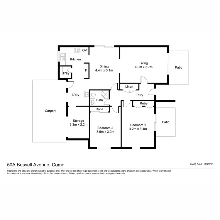 Floorplan of Homely house listing, 50A Bessell Avenue, Como WA 6152