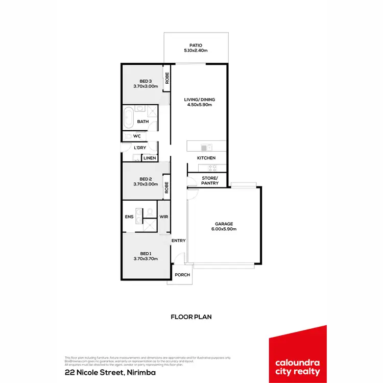 Floorplan of Homely house listing, 22 Nicole Street, Nirimba QLD 4551