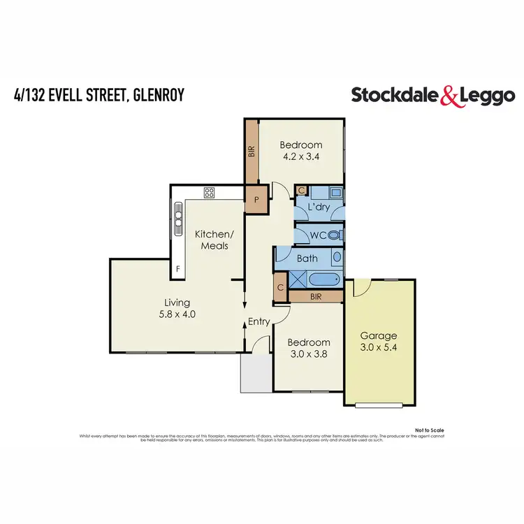 Floorplan of Homely unit listing, 4/132 Evell Street, Glenroy VIC 3046