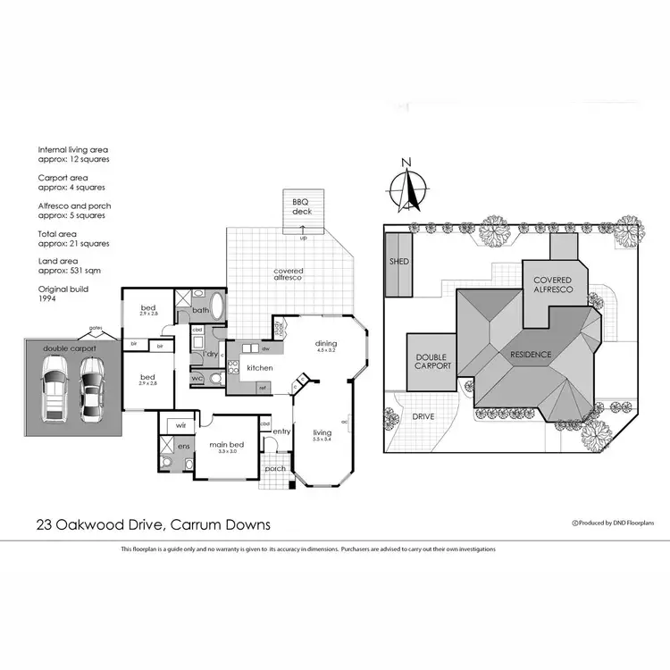 Floorplan of Homely house listing, 23 Oakwood Drive, Carrum Downs VIC 3201