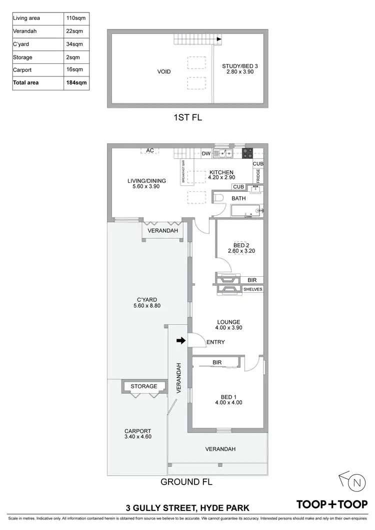Floorplan of Homely house listing, 3 Gully Street, Hyde Park SA 5061