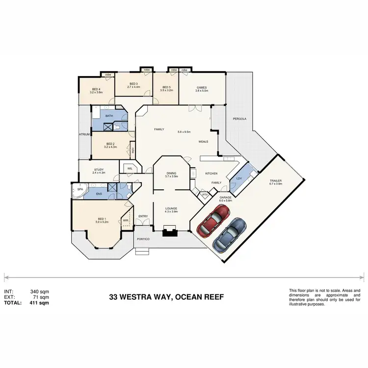 Floorplan of Homely house listing, 1 Westra Way, Ocean Reef WA 6027