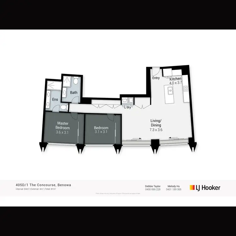 Floorplan of Homely apartment listing, 405D/1 The Concourse, Benowa QLD 4217