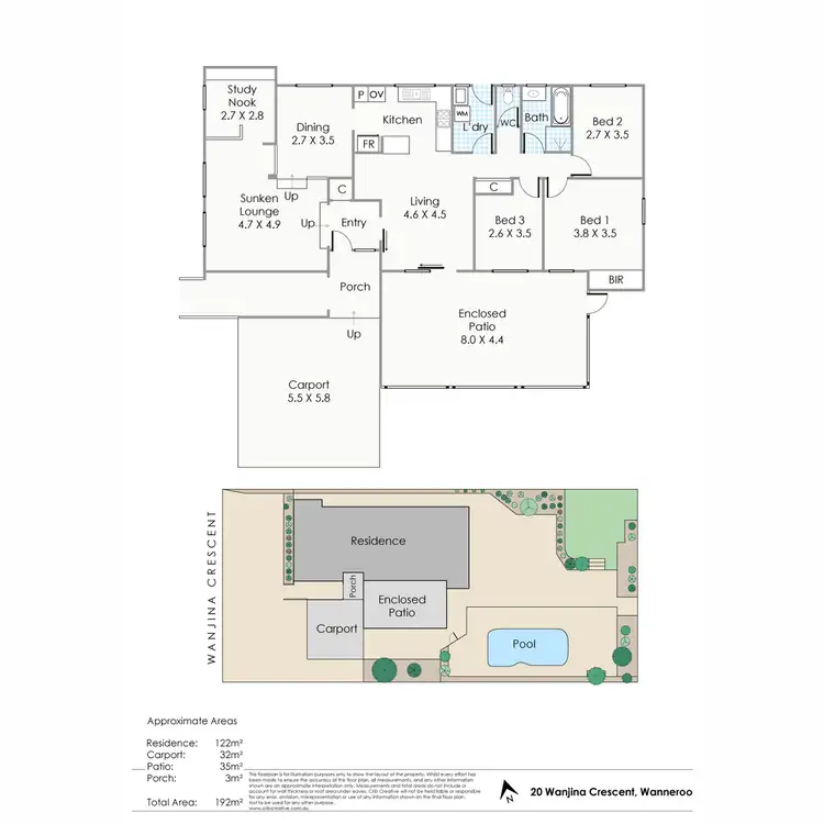 Floorplan of Homely house listing, 20 Wanjina Crescent, Wanneroo WA 6065