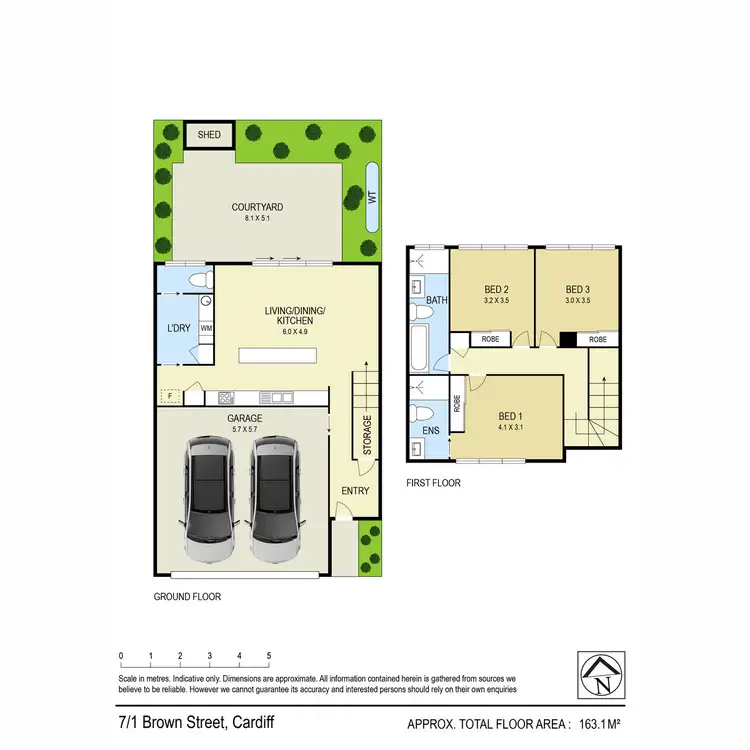 Floorplan of Homely townhouse listing, 7/1 Brown Street, Cardiff NSW 2285