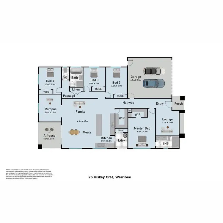 Floorplan of Homely house listing, 26 Hiskey Crescent, Werribee VIC 3030
