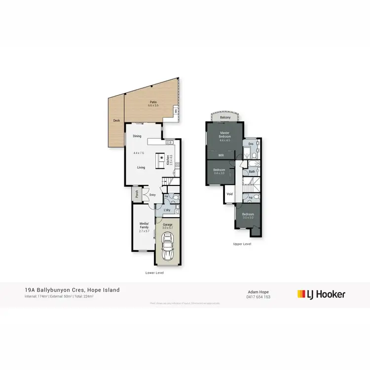 Floorplan of Homely semi-detached listing, 19A Ballybunyon Crescent, Hope Island QLD 4212