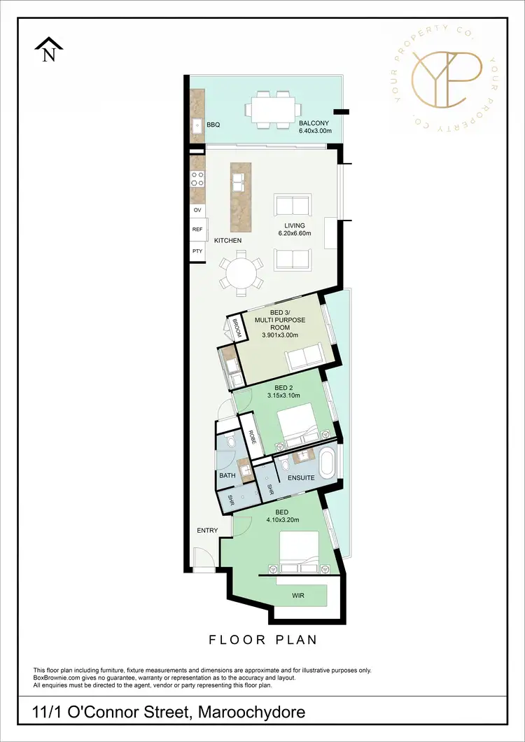Floorplan of Homely unit listing, 11/1 O'Connor Street, Maroochydore QLD 4558