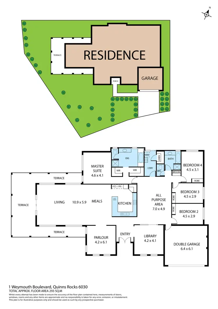 Floorplan of Homely house listing, 1 Weymouth Boulevard, Quinns Rocks WA 6030