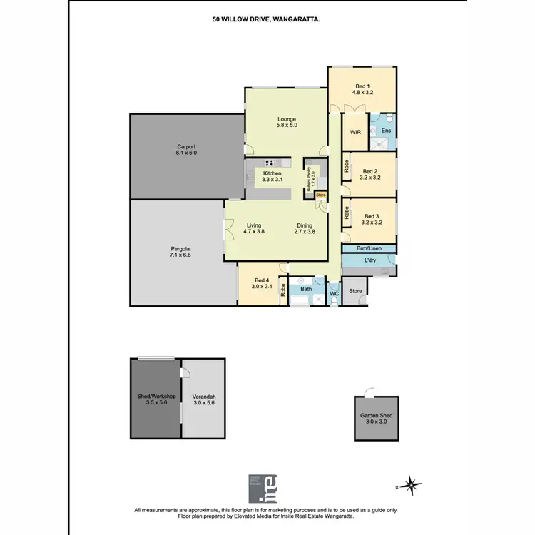 Floorplan of Homely house listing, 50 Willow Drive, Wangaratta VIC 3677