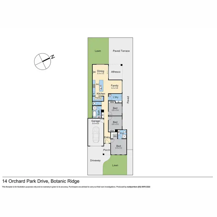 Floorplan of Homely house listing, 14 Orchard Park Drive, Botanic Ridge VIC 3977