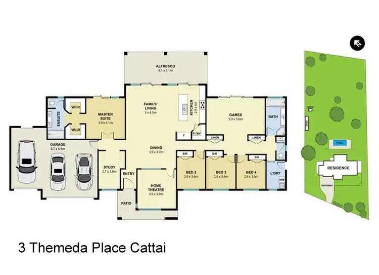 Floorplan of Homely rural property listing, 3 Themeda Place, Cattai NSW 2756