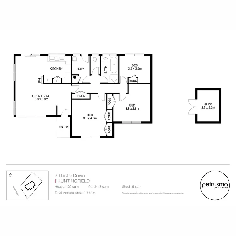 Floorplan of Homely house listing, 7 Thistle Down, Huntingfield TAS 7055