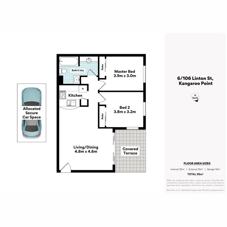 Floorplan of Homely unit listing, 6/106 Linton Street, Kangaroo Point QLD 4169