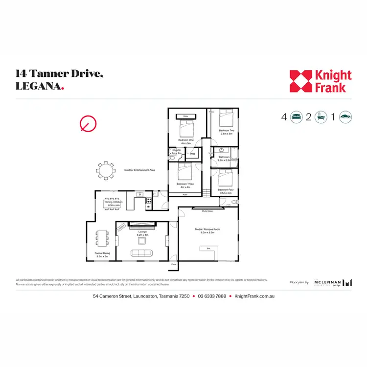 Floorplan of Homely house listing, 14 Tanner Drive, Legana TAS 7277