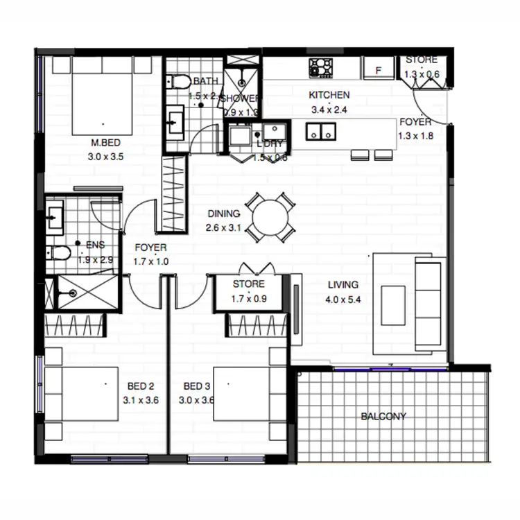 Floorplan of Homely apartment listing, Address available on request