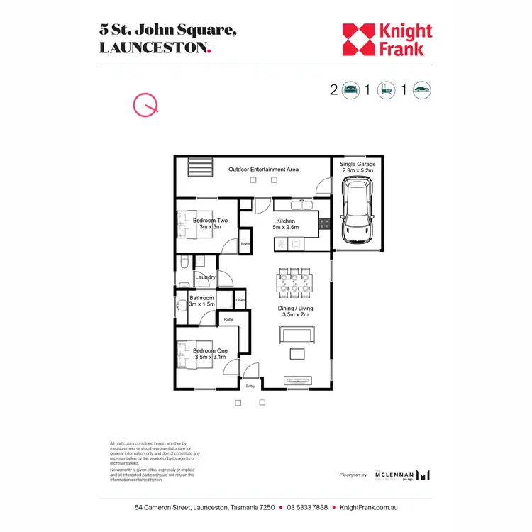 Floorplan of Homely unit listing, 5 St John Square, Launceston TAS 7250