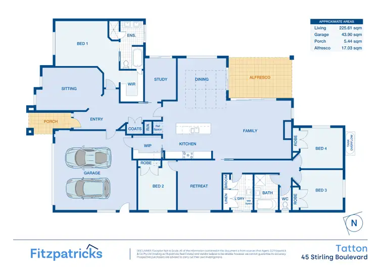 Floorplan of Homely house listing, 45 Stirling Boulevard, Tatton NSW 2650