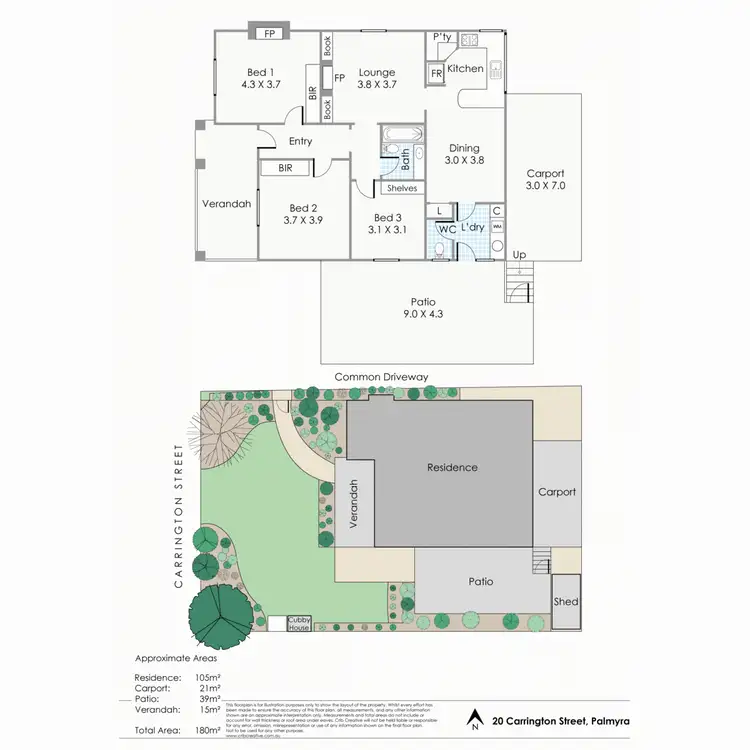 Floorplan of Homely house listing, 20 Carrington Street, Palmyra WA 6157