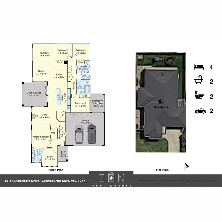Floorplan of Homely house listing, 36 Thunderbolt Drive, Cranbourne East VIC 3977