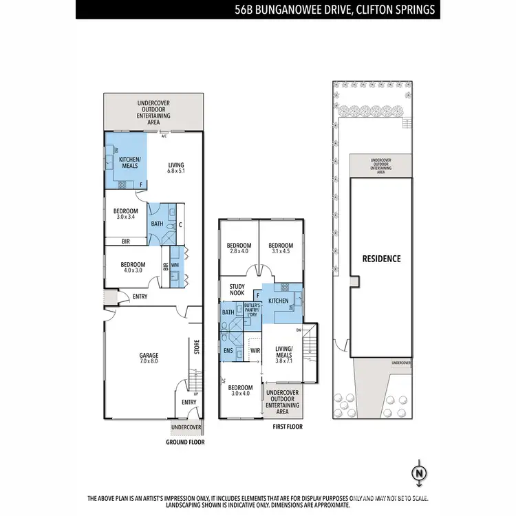 Floorplan of Homely house listing, 56B Bunganowee Drive, Clifton Springs VIC 3222