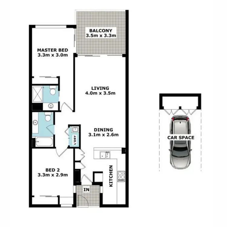 Floorplan of Homely apartment listing, 226/51 Hope Street, Spring Hill QLD 4000