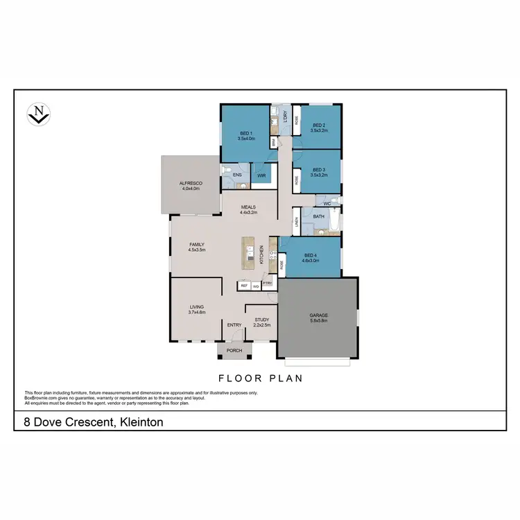 Floorplan of Homely house listing, 8 Dove Crescent, Kleinton QLD 4352