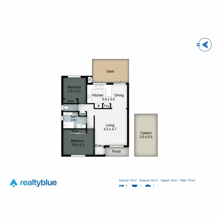 Floorplan of Homely villa listing, 3/170 Bardon Avenue, Burleigh Waters QLD 4220