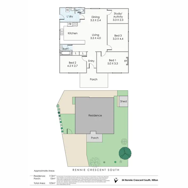 Floorplan of Homely house listing, 54 Rennie Crescent South, Hilton WA 6163