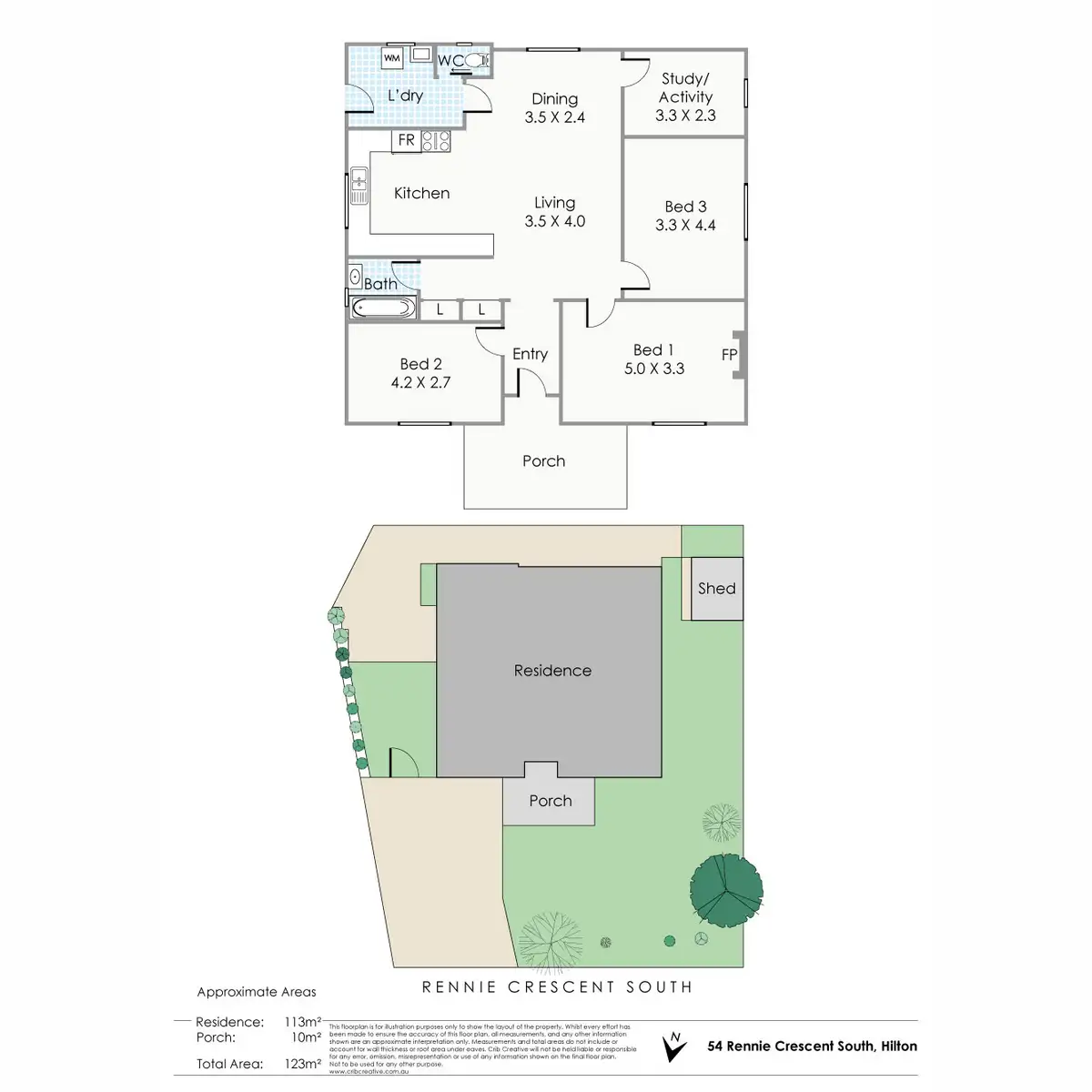 Floorplan of Homely house listing, 54 Rennie Crescent South, Hilton WA 6163