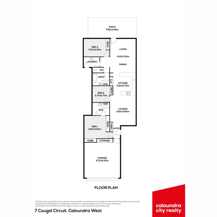 Floorplan of Homely house listing, 7 Cougal Circuit, Caloundra West QLD 4551