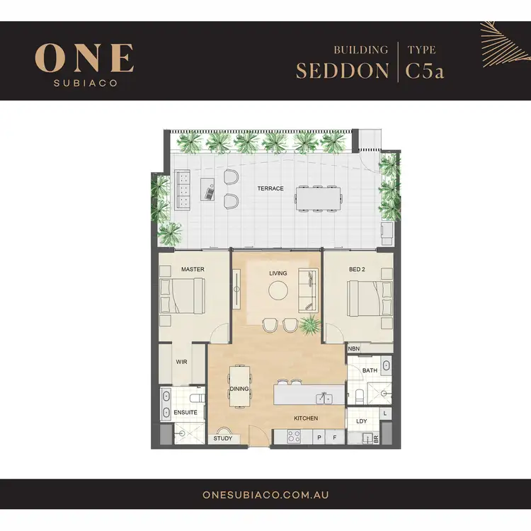 Floorplan of Homely apartment listing, 605/10 Rokeby Road, Subiaco WA 6008