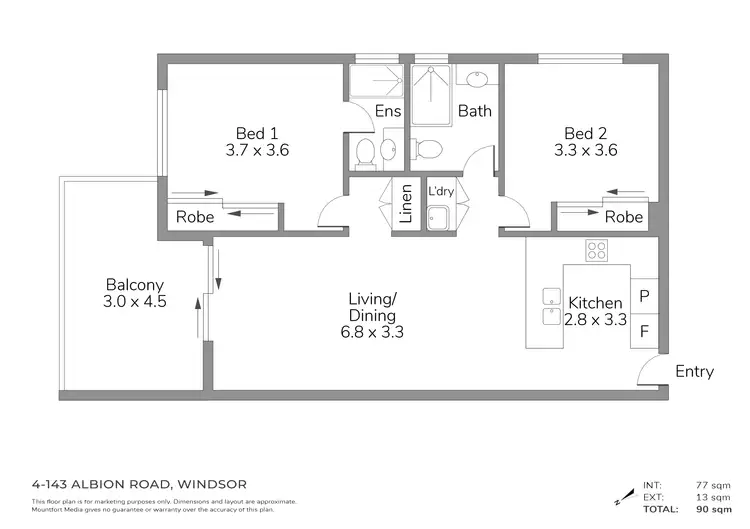 Floorplan of Homely apartment listing, 4/143 Albion Road, Windsor QLD 4030