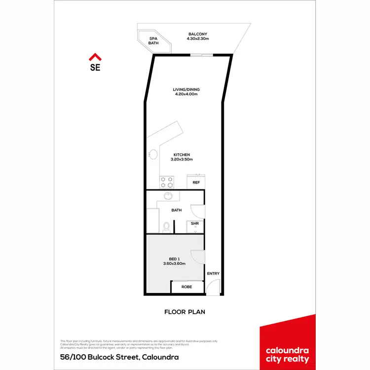 Floorplan of Homely apartment listing, 56/100 Bulcock Street, Caloundra QLD 4551