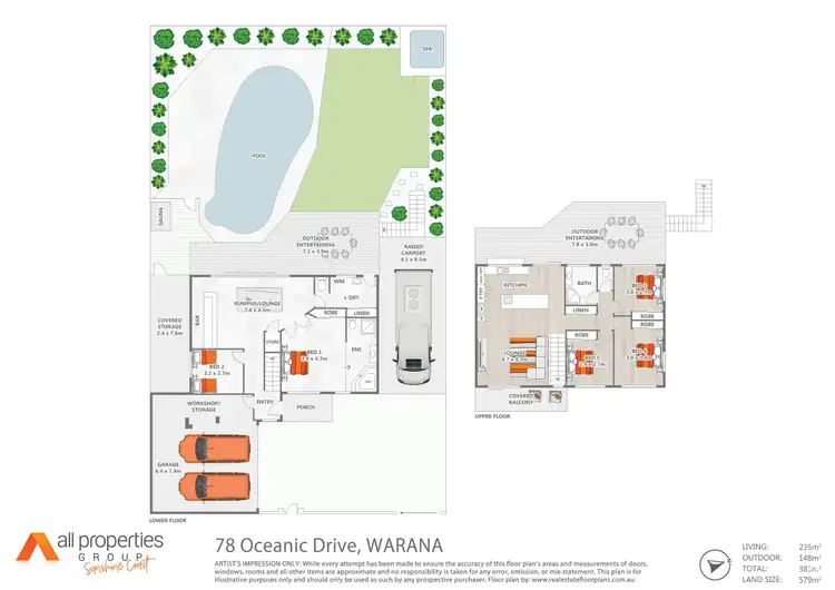 Floorplan of Homely house listing, 78 Oceanic Drive, Warana QLD 4575