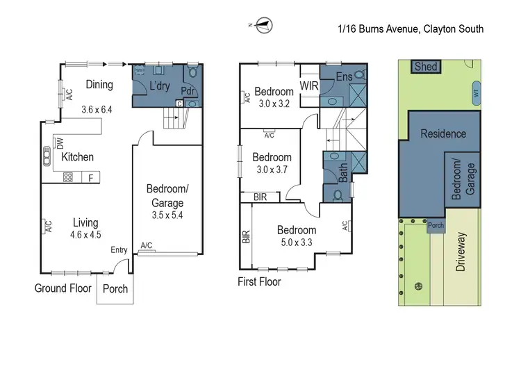 Floorplan of Homely house listing, 1/16 Burns Avenue, Clayton South VIC 3169