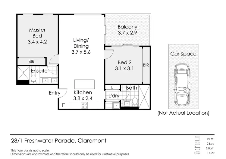 Floorplan of Homely apartment listing, 28/1 Freshwater Parade, Claremont WA 6010