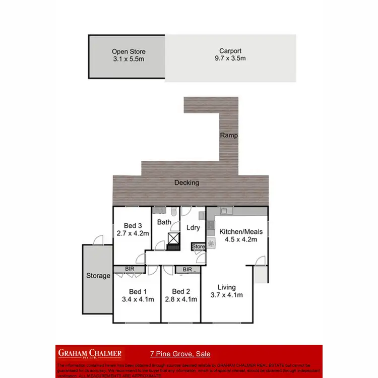 Floorplan of Homely house listing, 7 Pine Grove, Sale VIC 3850