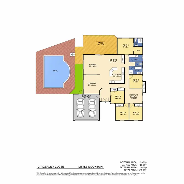 Floorplan of Homely house listing, 2 Tigerlily Court, Little Mountain QLD 4551