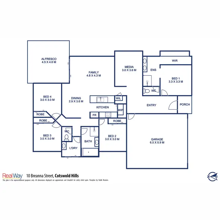 Floorplan of Homely house listing, 10 Breanna Street, Cotswold Hills QLD 4350